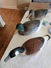Handcrafted duck decoys