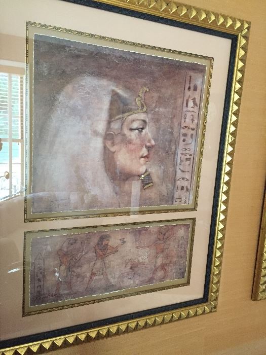 Egyptian framed prints - set of 2
