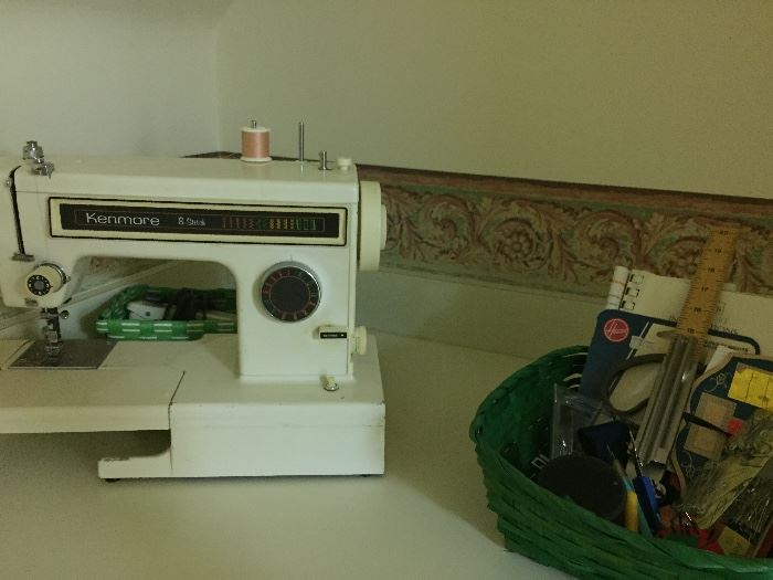 Kenmore sewing machine and notions