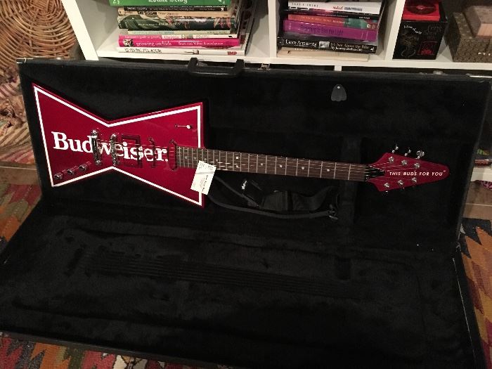 Budweiser guitar.never used with case