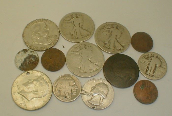 Damaged U.S. coins
