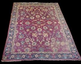 Distressed Persian Tabriz carpet
