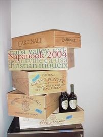 wood wine crates