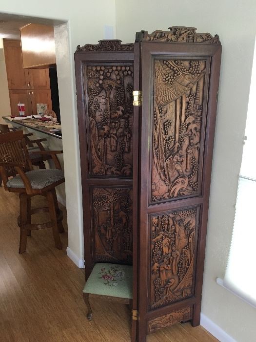 Beautiful hand carved screen