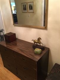 Chest of drawers with brass pulls
