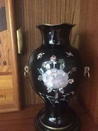 Korean mother of pearl vase
