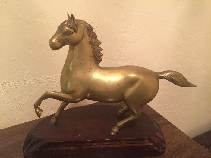 Vintage Chinese brass horse