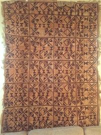 Either Peruvian ( due to pattern) or African (kuba). Fibrous plant material vegetable dyed pattern. 