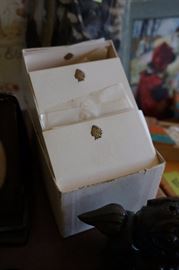 Antique box of stationary cards and envelopes