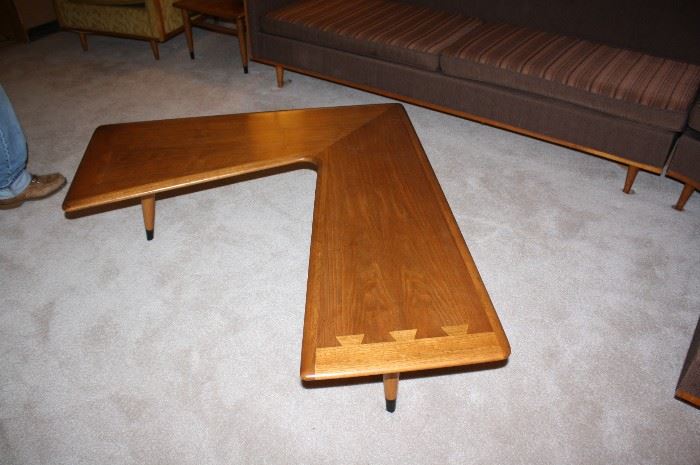 Lane "Acclaim" boomerang mid-century coffee table