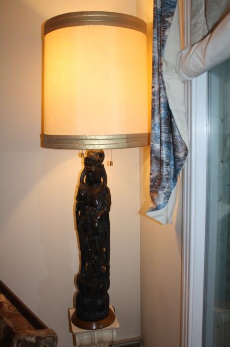 Beautiful large lamp of a woman