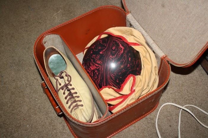 Inside of bowling ball case