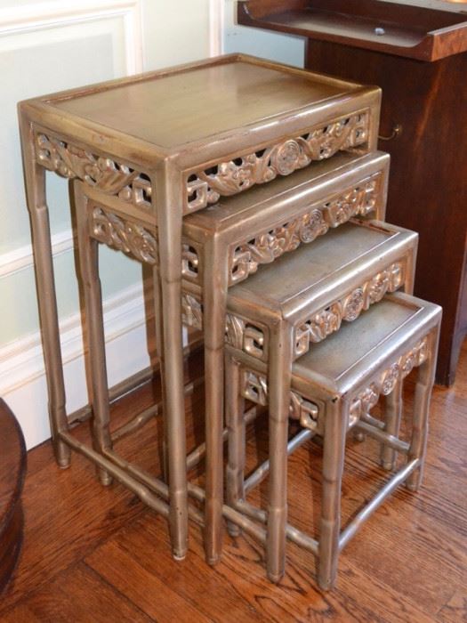 Carved nesting tables