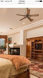 master King bed wall unit from Touch of History & all TV's