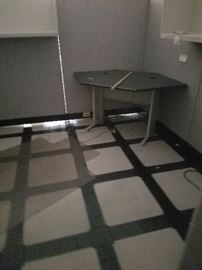 corner desks saves room and are very efficient