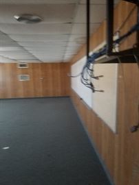 interior of modular building this one was used a classroom and is completely wired with air and lighting.  Again this is the one building that had ceiling damage, pricing can be adjusted to meet demand of buyer. Delivery can be arranged at reasonable pricing.