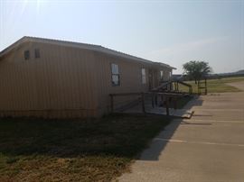 outside view of one of four modular buildings.
