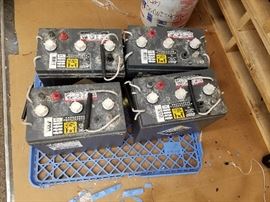 old batteries ready for recycle