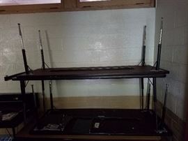 six feet long tables, solid and easily moved, delivery can be arranged. 