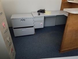 solid metal office room set-up