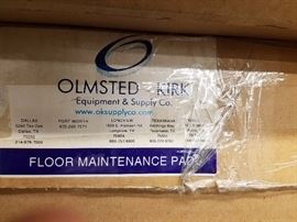 floor maintenance pads still in cases