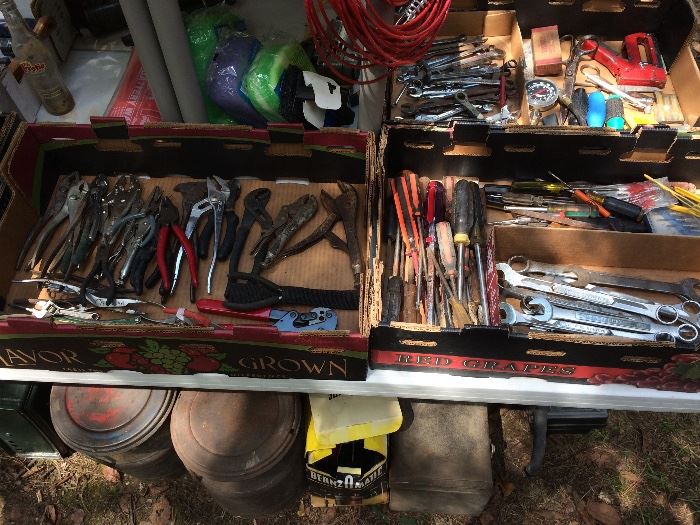 Tools, Pliers, Wrenches, Screwdrivers, Milk Cans, 