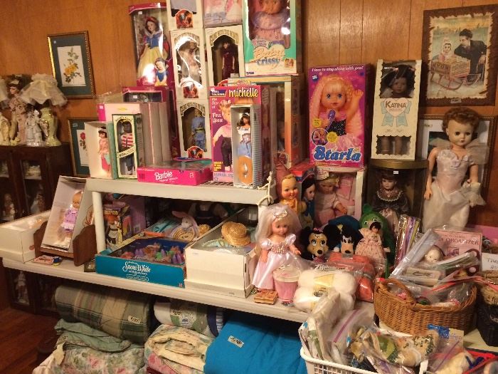 Dolls in Boxes, Barbie, Gone with the Wind, Snow White