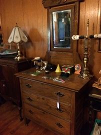 Antique Oak Dresser w/ Mirror