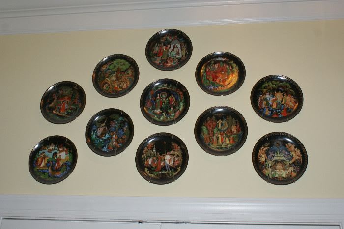 Bradford Exchange - Russian Legends collector plates, set of all 12 plates with papers