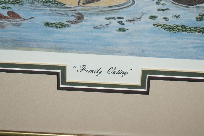 "Family Outing" signed by artist Charles G. McLaurin 143/1000