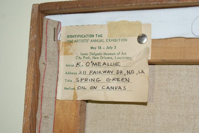 Oil Painting on Canvas by K. O'Meallie "Spring Green"