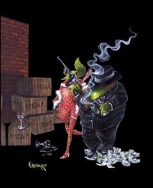 Ollie Capone Michael Godard Hand Embellished Color Giclee on Canvas