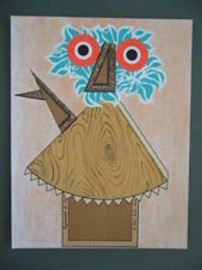 XXe Siecle No 24 Enrico Baj Original ca. 1975 color lithograph