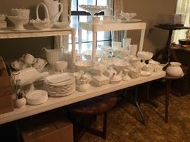 Wonderful collection of milk glass - some are Fenton