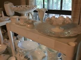 Milk glass large platter