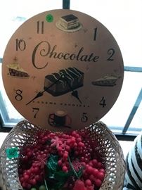 Chocolate clock decor