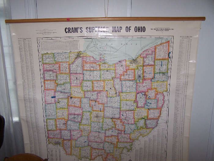 1960 MAP OF OHIO
