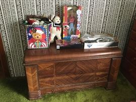 Waterfall style cedar chest