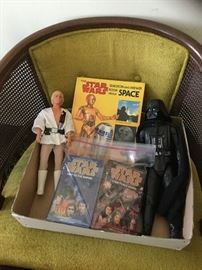 Star Wars figurines and books