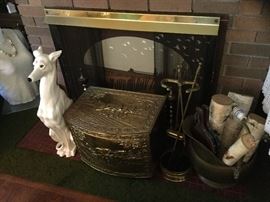 Greyhound and kindling box 