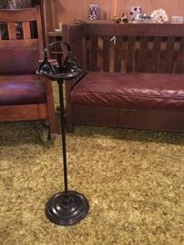 Antique cast iron ash tray stand