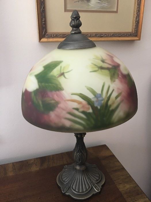 beautiful soft lighted glass lamp