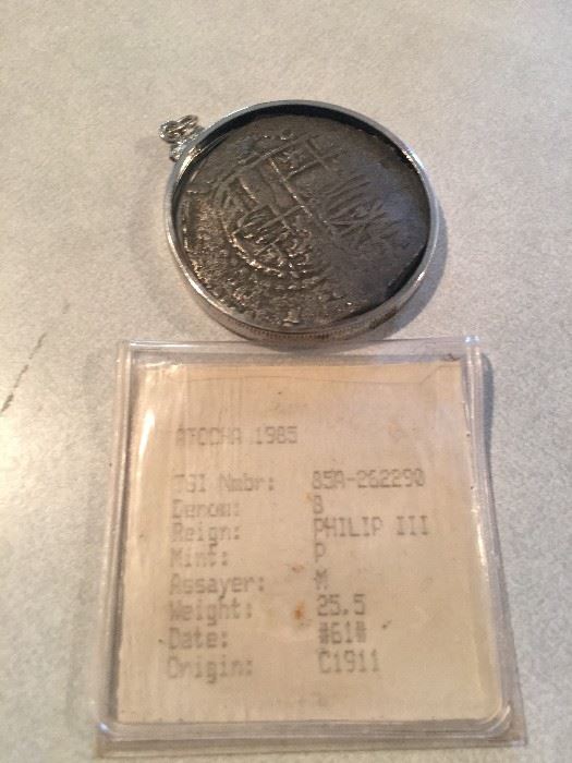 Phillip III Shipwreck coin 1622 - Mel Fisher - Original