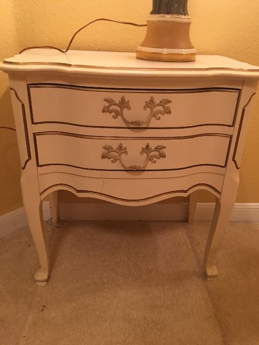 2 French provincial nightstands