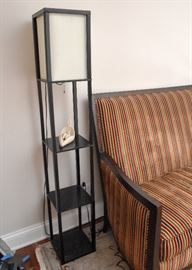 Floor Lamp with Display Shelves