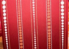 Set of 6 Red Upholstered Dining Chairs