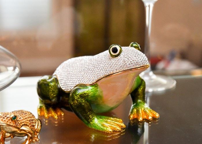 Jeweled Frog Figurine