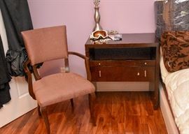 Occasional Chair, Contemporary Nightstand