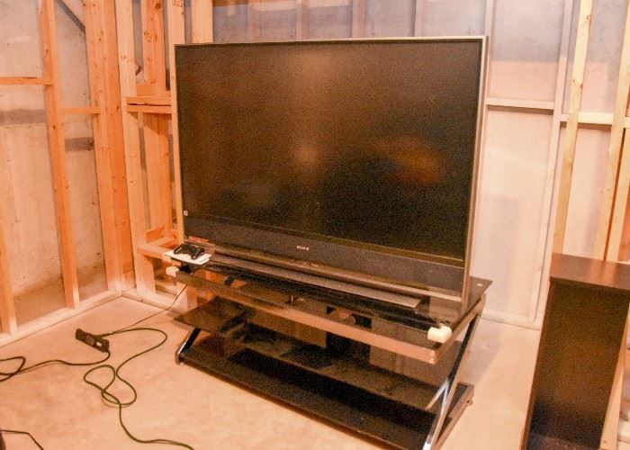 Large Screen TV and Stand
