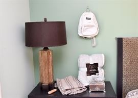 Bed Linens / Blankets, Backpack, Jewelry Box